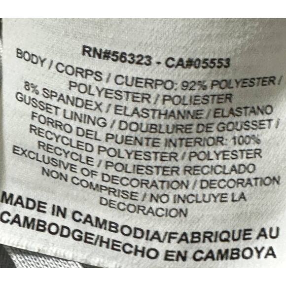 NIKE Dri Fit Capri Leggings Womens Size S Gray Stripe Athleisure Running Gym - Picture 4 of 8